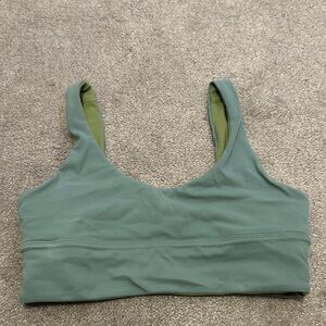 Lululemon Athletics Reversible Green Sports Bra Unpadded 8 GUC